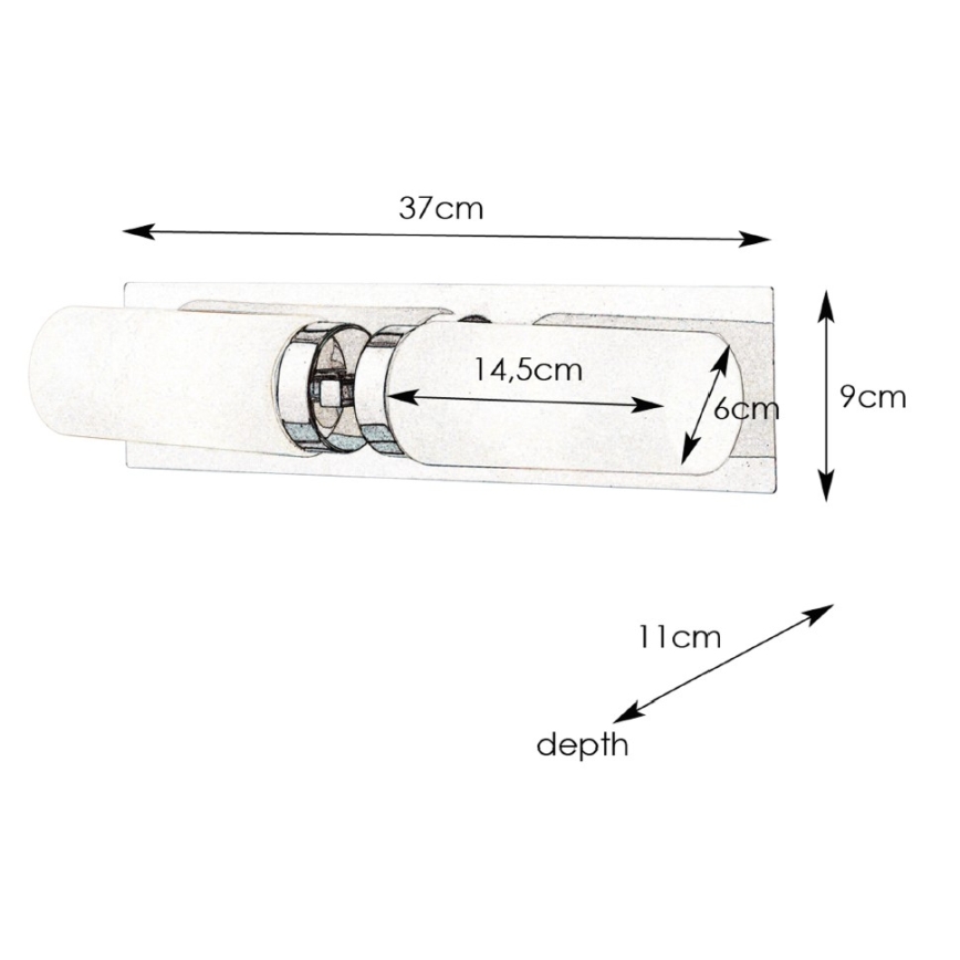 Markslöjd 102478 - Applique da bagno NORRSUNDET 2xE14/40W/230V IP44