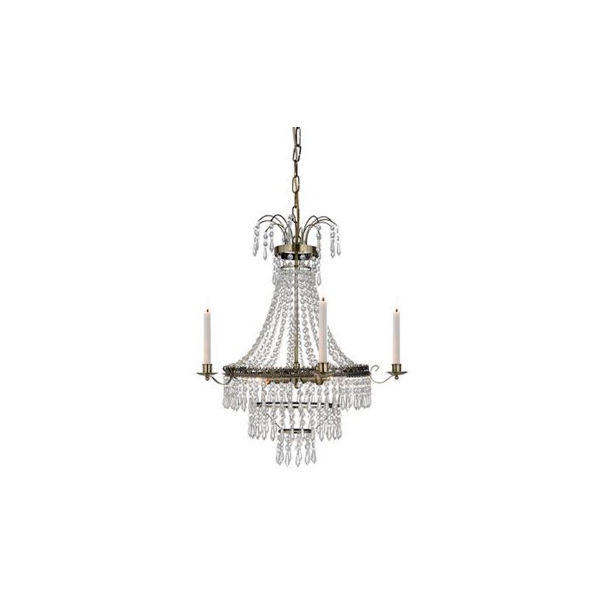 Markslöjd 105157 - Lampadario su catena MARIELUND 3xE14/40W/230V ottone