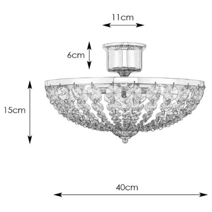 Markslöjd 105316 - Plafoniera GRÄNSÖ 3xE14/40W/230V