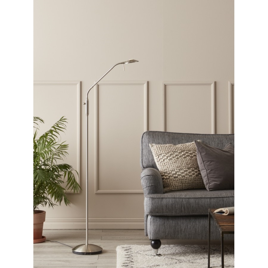 Markslöjd 105581 - Lampada da terra dimmerabile a LED HUDSON LED/6W/230V cromo opaco