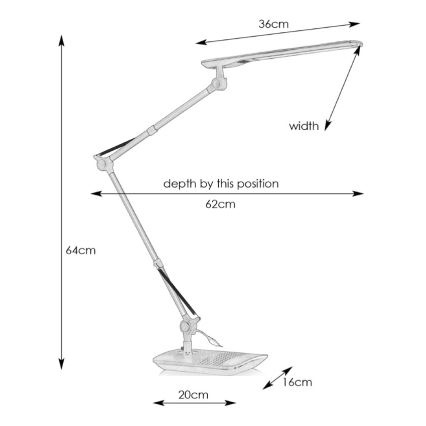 Markslöjd 105683 - Lampada da tavolo LED STUDY LED/5W/230V