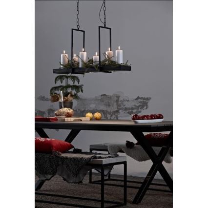 Markslöjd 105780 - Lampadario LED dimmerabile con catena TRAY 3xLED/3W/230V nero