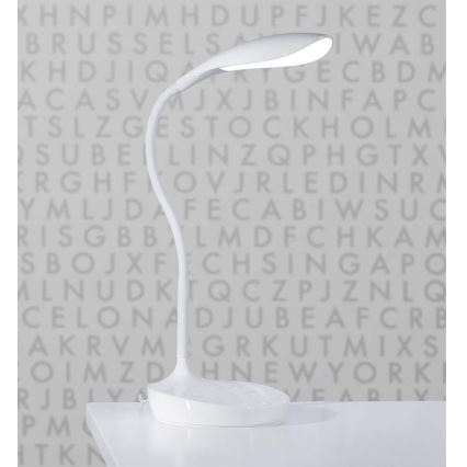 Markslöjd 106093 - Lampada da tavolo LED dimmerabile con USB SWAN LED/4,6W/230V