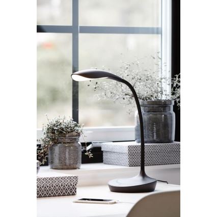 Markslöjd 106094 - Lampada da tavolo LED dimmerabile con USB SWAN LED/4,6W/230V