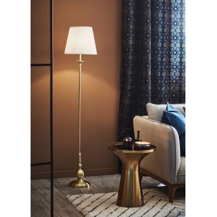 Markslöjd 106322 - Lampada da terra IMPERIA 1xE27/60W/230V ottone