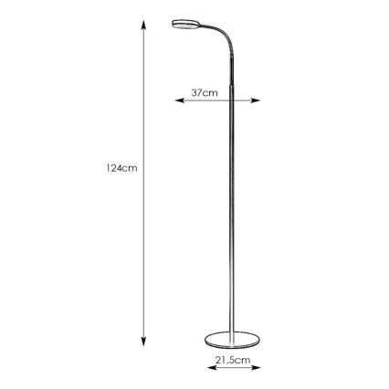 Markslöjd 106465 - Lampada LED da terra FLEX LED/5W/230V