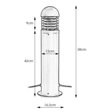 Markslöjd 106933 - Lampada da esterno a LED GARDEN24 LED/6W/24V 58 cm IP44 nera