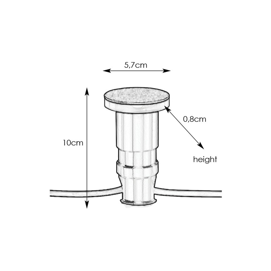 Markslöjd 106935 - Lampada da incasso LED per esterni GARDEN24 LED/3W/24V IP44 nero