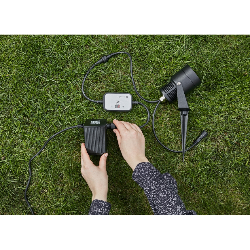 Markslöjd 106936 - Sensore crepuscolare con temporizzatore GARDEN24 24V IP44