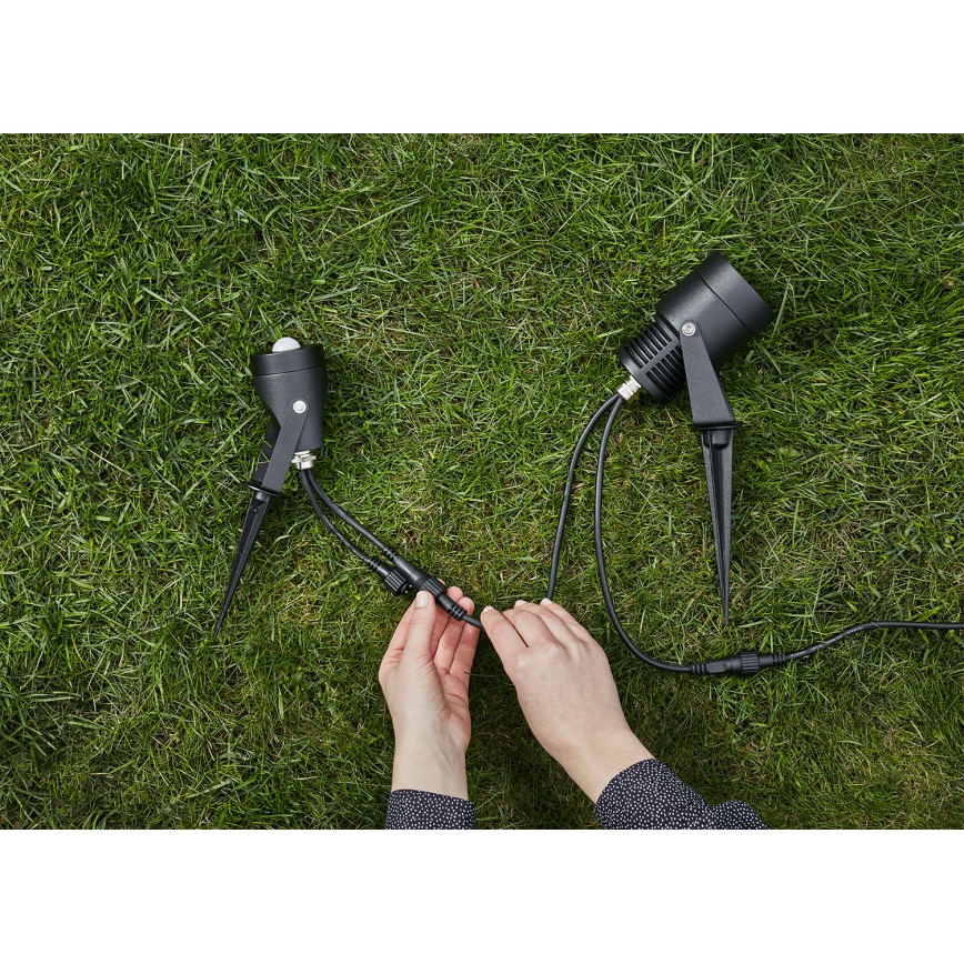 Markslöjd 106940 - Sensore da esterno per movimento e crepuscolare PIR GARDEN24 IP44 nero