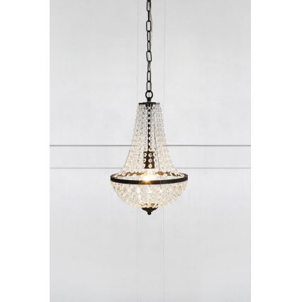 Markslöjd 107026 - Lampadario di cristallo su catena GRÄNSÖ 1xE27/60W/230V