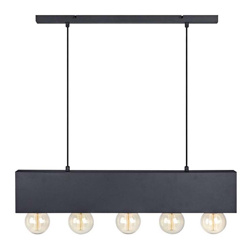 Markslöjd 107037 - Lampadario a sospensione con filo COUTURE 5xE27/40W/230V nero