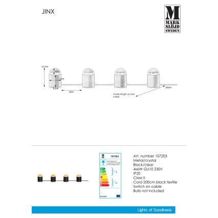 Markslöjd 107203 - Lampada da tavolo di cristallo JINX 4xGU10/6W/230V