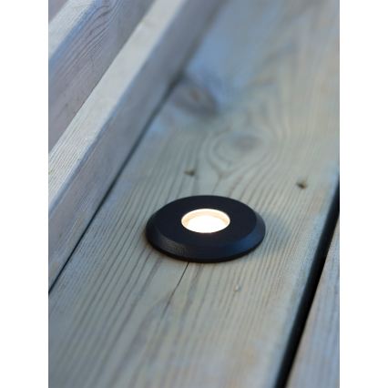 Markslöjd 107284 - Faretto da incasso LED per esterni GARDEN24 LED/0,8W/24V IP44 nero