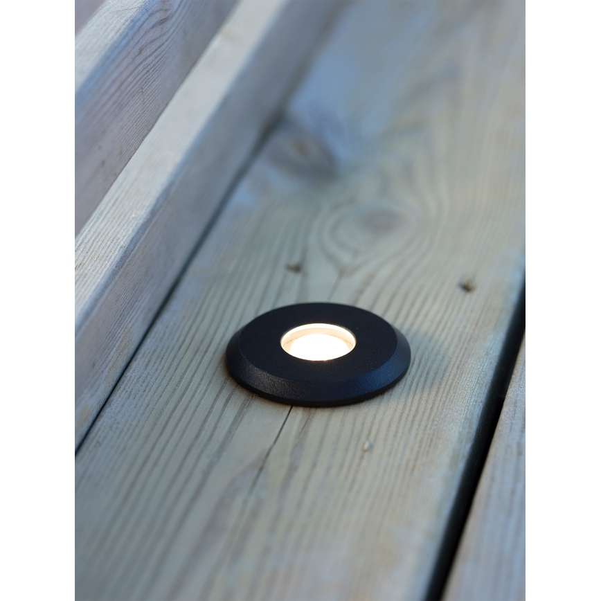 Markslöjd 107284 - Faretto da incasso LED per esterni GARDEN24 LED/0,8W/24V IP44 nero