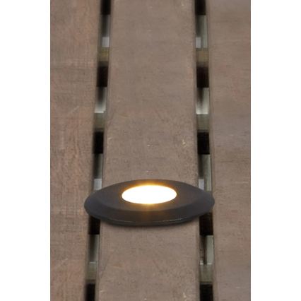 Markslöjd 107284 - Faretto da incasso LED per esterni GARDEN24 LED/0,8W/24V IP44 nero