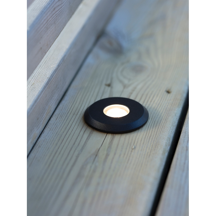 Markslöjd 107285 - Lampada da incasso LED per esterni GARDEN24 LED/3W/24V IP44 nero