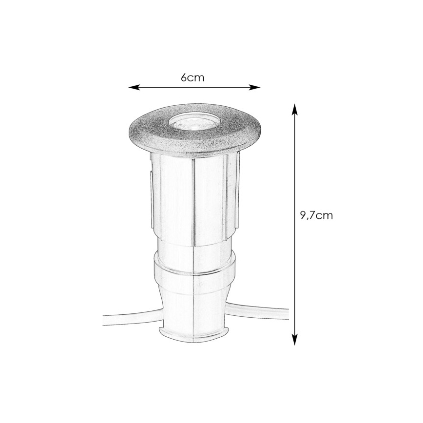 Markslöjd 107285 - Lampada da incasso LED per esterni GARDEN24 LED/3W/24V IP44 nero