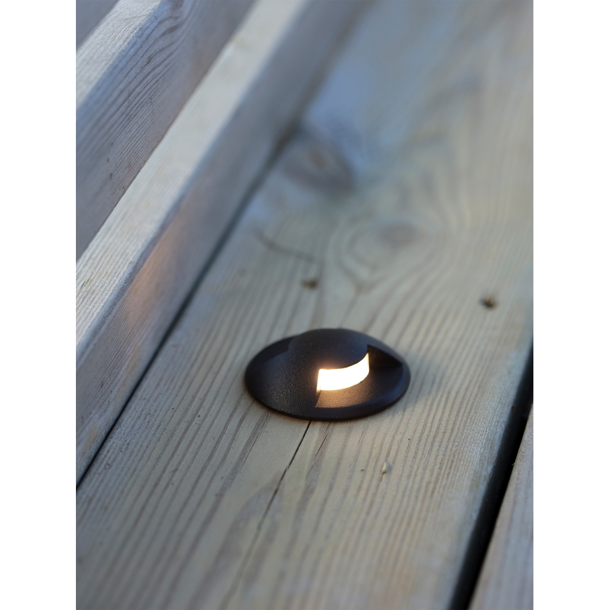 Markslöjd 107289 - Faretto da incasso LED per esterni GARDEN24 LED/0,8W/24V IP44 nero