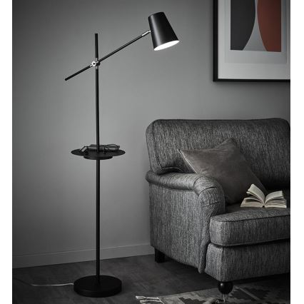 Markslöjd 107307 - Lampada da terra con USB LINEAR 1xE14/40W/230V