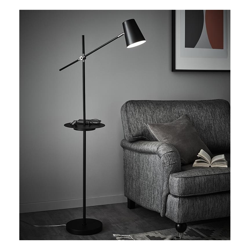 Markslöjd 107307 - Lampada da terra con USB LINEAR 1xE14/40W/230V