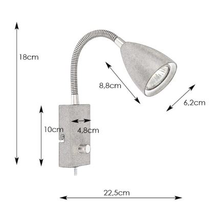 Markslöjd 107410 - Applique dimmerabile CIRO 1xGU10/7W/230V
