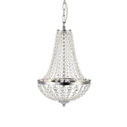 Markslöjd 107550 - Lampadario di cristallo da bagno a sospensione con catena GRÄNSÖ 2xG9/20W/230V IP44