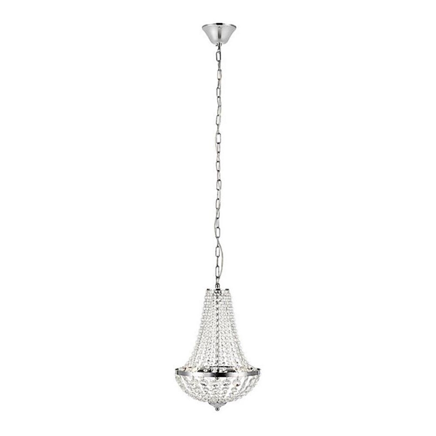 Markslöjd 107550 - Lampadario di cristallo da bagno a sospensione con catena GRÄNSÖ 2xG9/20W/230V IP44