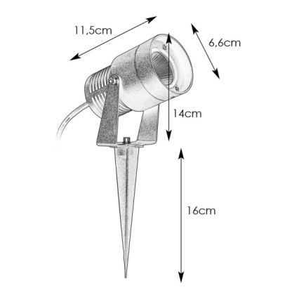 Markslöjd 107713 - Lampada LED da esterno GARDEN24 LED/3W/24V IP44 cromo opaco