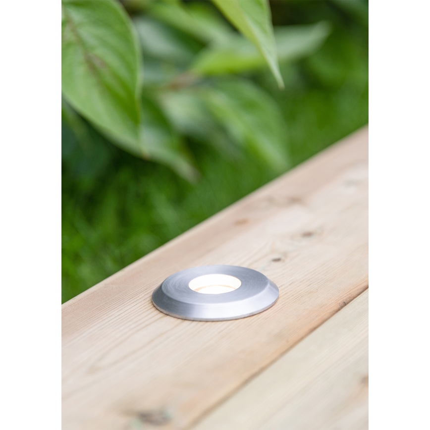 Markslöjd 107716 - Lampada da incasso LED per esterni GARDEN24 LED/0,8W/24V IP44 nero/cromo opaco