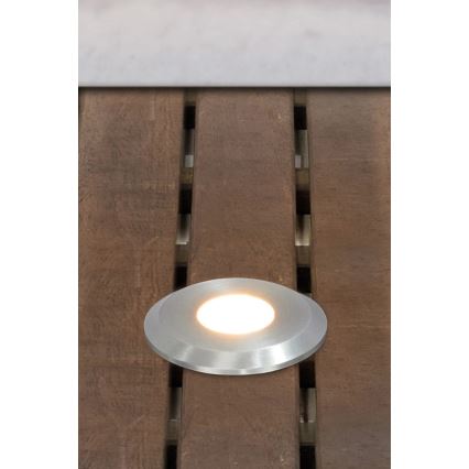 Markslöjd 107716 - Lampada da incasso LED per esterni GARDEN24 LED/0,8W/24V IP44 nero/cromo opaco
