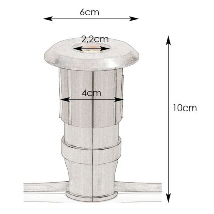 Markslöjd 107716 - Lampada da incasso LED per esterni GARDEN24 LED/0,8W/24V IP44 nero/cromo opaco