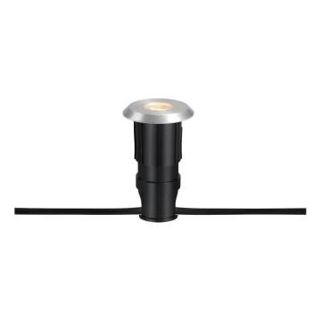 Markslöjd 107716 - Lampada da incasso LED per esterni GARDEN24 LED/0,8W/24V IP44 nero/cromo opaco