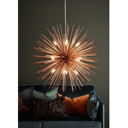 Markslöjd 107752 - Lampadario a sospensione con filo SOLEIL 12xE14/20W/260V Oro rosa