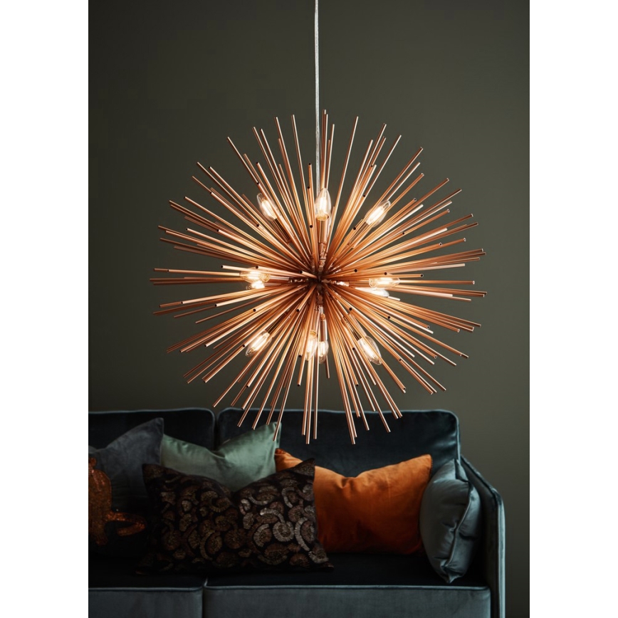 Markslöjd 107752 - Lampadario a sospensione con filo SOLEIL 12xE14/20W/260V Oro rosa