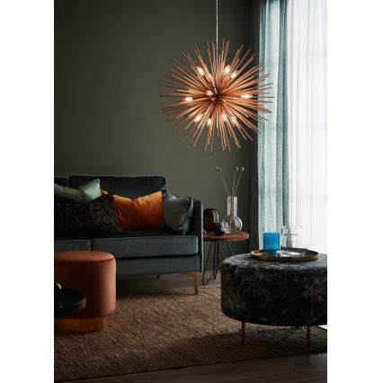 Markslöjd 107752 - Lampadario a sospensione con filo SOLEIL 12xE14/20W/260V Oro rosa