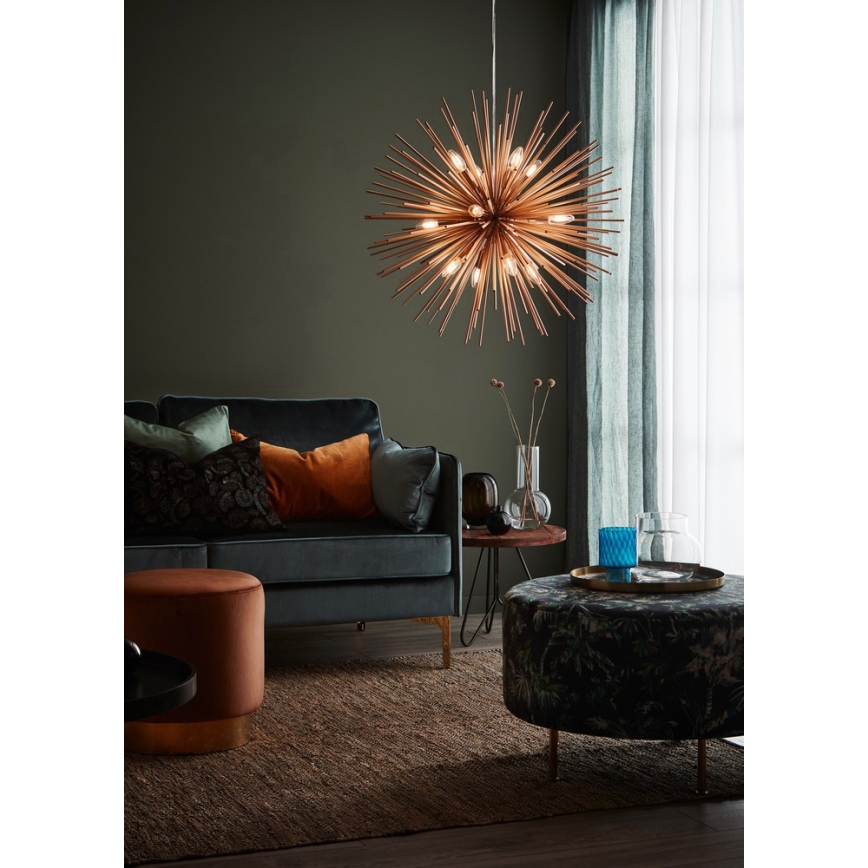 Markslöjd 107752 - Lampadario a sospensione con filo SOLEIL 12xE14/20W/260V Oro rosa