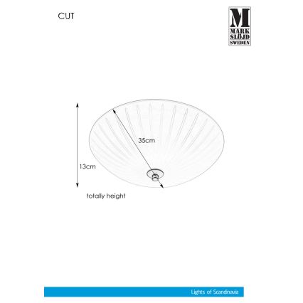 Markslöjd 107758 - Plafoniera CUT 2xE14/40W/230V diametro 35 cm