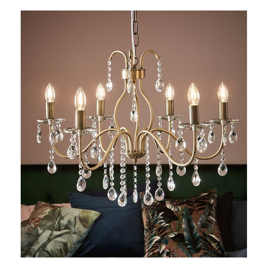 Markslöjd 107771 - Lampadario a sospensione con catena MARY 6xE14/40W/230V