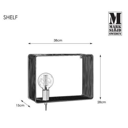 Markslöjd 107814 - Applique SHELF 1xE27/60W/230V