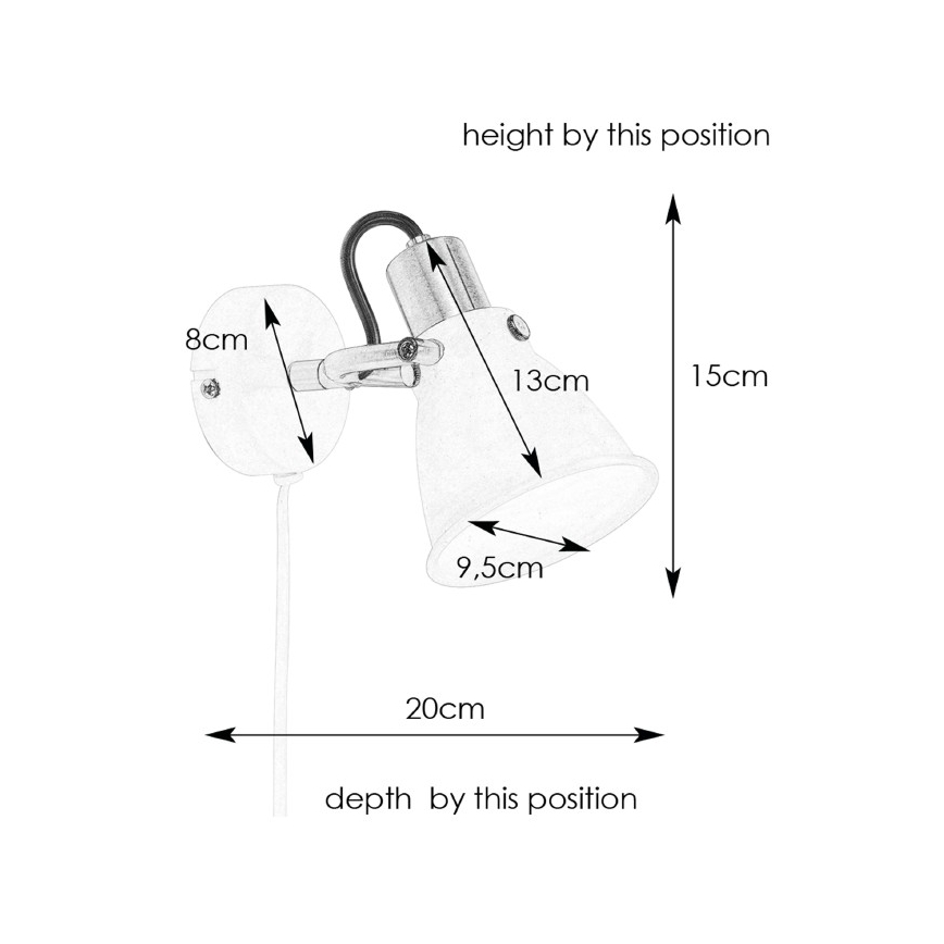 Markslöjd 107856 - Luce Spot da parete ALTON 1xE14/40W/230V