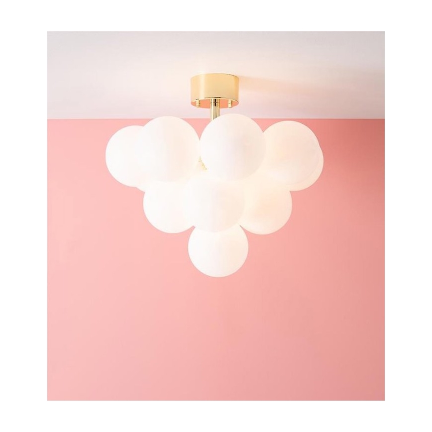 Markslöjd 107912 - Lampadario a soffitto MERLOT 13xG9/20W/230V Ø 56 cm bianco/oro