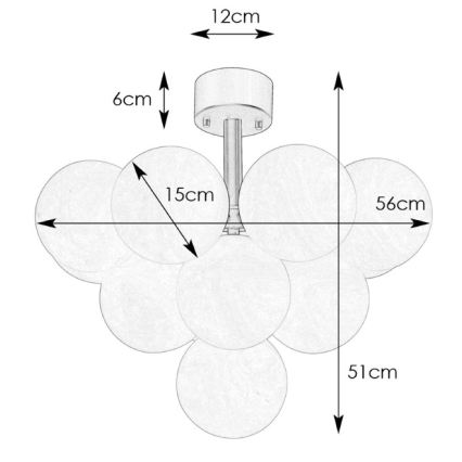 Markslöjd 107912 - Lampadario a soffitto MERLOT 13xG9/20W/230V Ø 56 cm bianco/oro