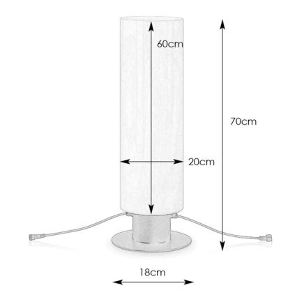 Markslöjd 107985 - Lampada da esterno LED GARDEN24 LED/12W/24V 70 cm IP44 nera