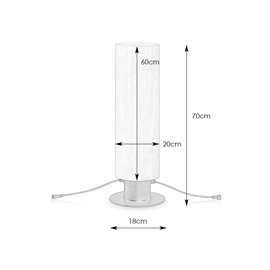 Markslöjd 107985 - Lampada da esterno LED GARDEN24 LED/12W/24V 70 cm IP44 nera