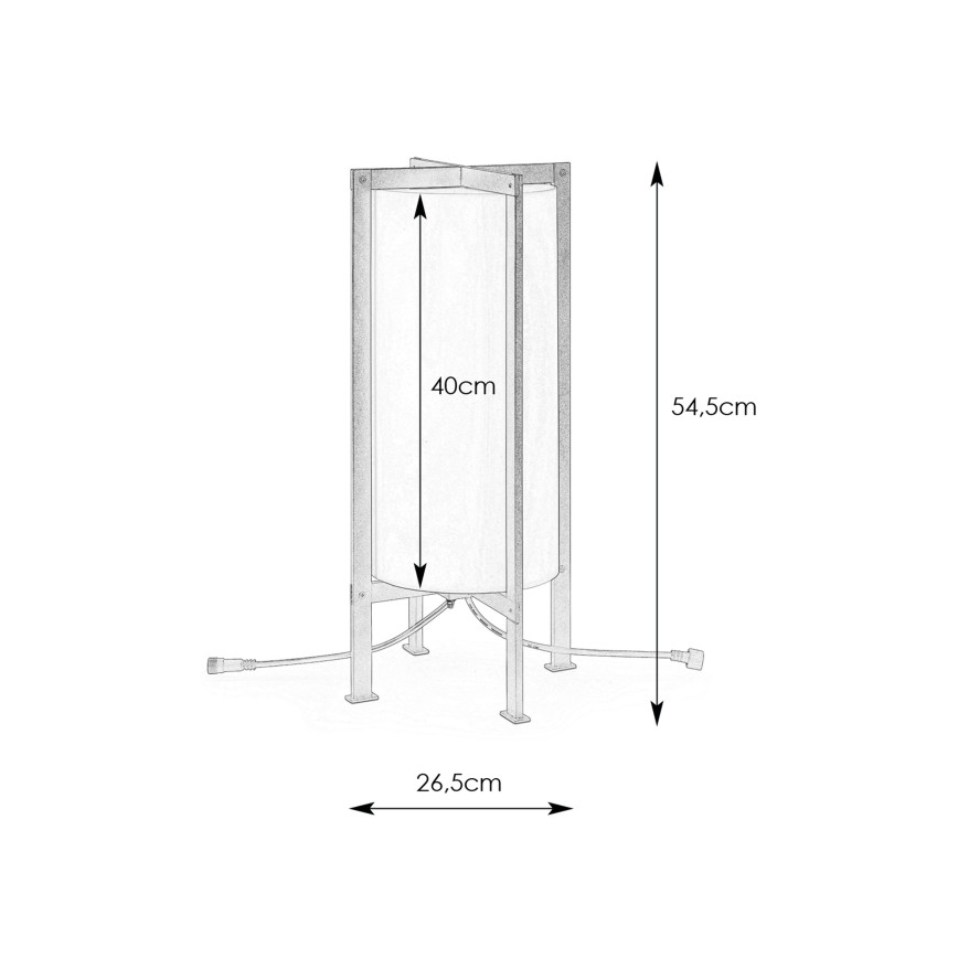 Markslöjd 107987 - Lampada da esterno a LED GARDEN24 LED/6W/24V 54 cm IP44 nero