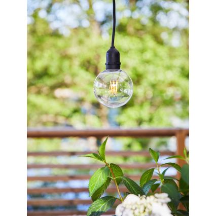 Markslöjd 107989 - Lampada a sospensione da esterni LED GARDEN24 LED/2,86W/24V IP44 nero/trasparente