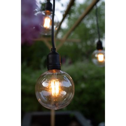 Markslöjd 107989 - Lampada a sospensione da esterni LED GARDEN24 LED/2,86W/24V IP44 nero/trasparente