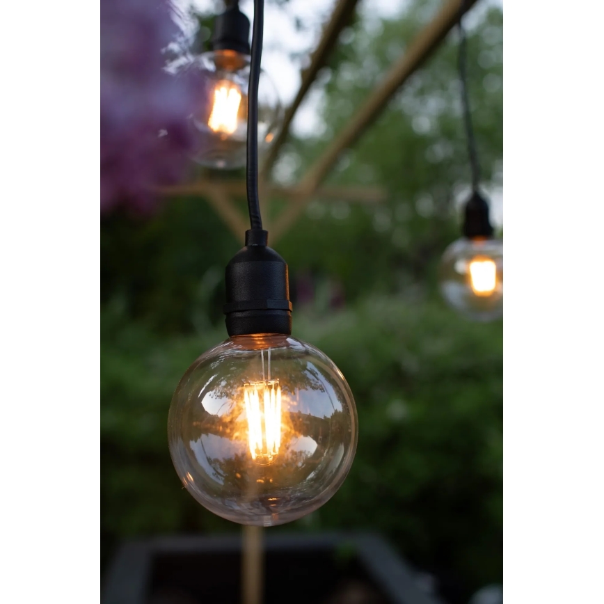 Markslöjd 107989 - Lampada a sospensione da esterni LED GARDEN24 LED/2,86W/24V IP44 nero/trasparente