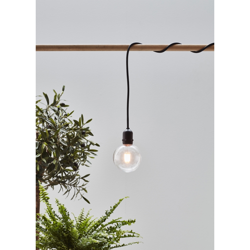 Markslöjd 107989 - Lampada a sospensione da esterni LED GARDEN24 LED/2,86W/24V IP44 nero/trasparente